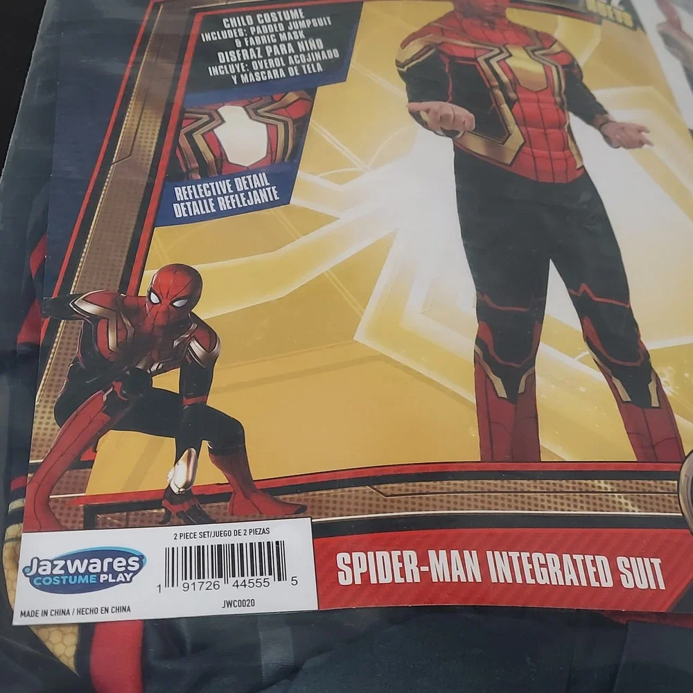 Spider-Man Costume Boys S 6/7 Red Integrated Suit No Way Home JWC0020 Marvel